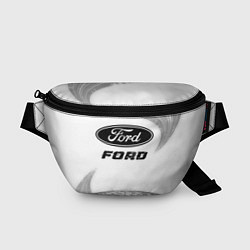 Поясная сумка Ford speed на светлом фоне со следами шин, цвет: 3D-принт