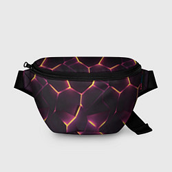 Поясная сумка Пурпурные неоновые плиты, цвет: 3D-принт