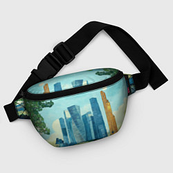Поясная сумка Москва-сити Ван Гог, цвет: 3D-принт — фото 2