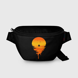 Поясная сумка Лавовый закат, цвет: 3D-принт