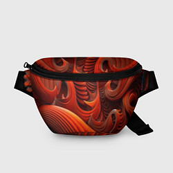 Поясная сумка Оранжевая абстракция, цвет: 3D-принт