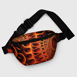 Поясная сумка Объемная оранжевая абстракция, цвет: 3D-принт — фото 2