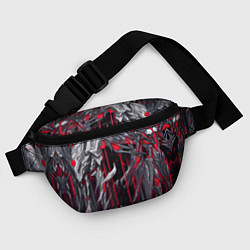 Поясная сумка Красная демоническая кибер броня, цвет: 3D-принт — фото 2