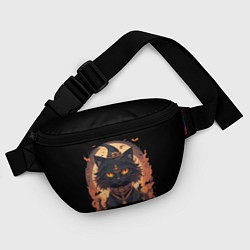 Поясная сумка Черный кот в хеллоуине, цвет: 3D-принт — фото 2
