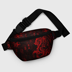 Поясная сумка Красный дракон - иероглифы, цвет: 3D-принт — фото 2