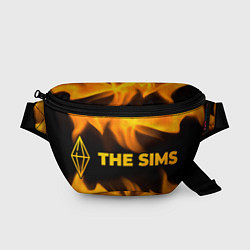 Поясная сумка The Sims - gold gradient: надпись и символ, цвет: 3D-принт