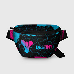 Поясная сумка Destiny - neon gradient: надпись и символ, цвет: 3D-принт