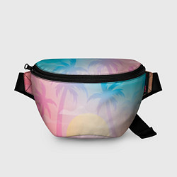 Поясная сумка Градиентовый летний пейзаж, цвет: 3D-принт