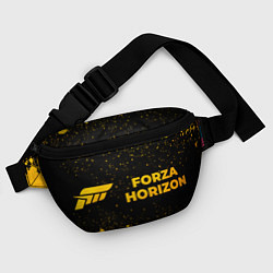 Поясная сумка Forza Horizon - gold gradient: надпись и символ, цвет: 3D-принт — фото 2
