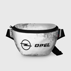 Поясная сумка Opel speed на светлом фоне со следами шин: надпись, цвет: 3D-принт