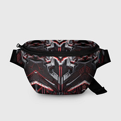 Поясная сумка Красная кибер броня, цвет: 3D-принт