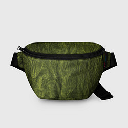 Поясная сумка Мятая зеленая ткань, цвет: 3D-принт