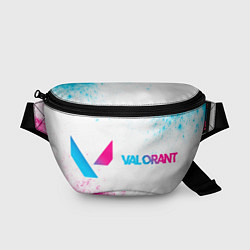 Поясная сумка Valorant neon gradient style: надпись и символ, цвет: 3D-принт