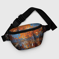 Поясная сумка Осенний город импрессионизм, цвет: 3D-принт — фото 2