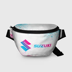 Поясная сумка Suzuki neon gradient style: надпись и символ, цвет: 3D-принт