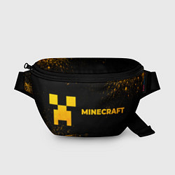 Поясная сумка Minecraft - gold gradient: надпись и символ, цвет: 3D-принт