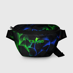 Поясная сумка CS GO green blue neon, цвет: 3D-принт