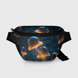 Поясная сумка Люминисцентные медузы, цвет: 3D-принт