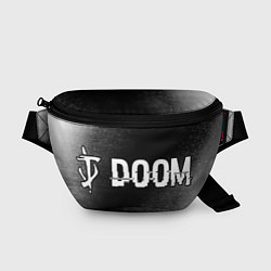 Поясная сумка Doom glitch на темном фоне: надпись и символ, цвет: 3D-принт