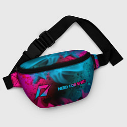 Поясная сумка Need for Speed - neon gradient: надпись и символ, цвет: 3D-принт — фото 2