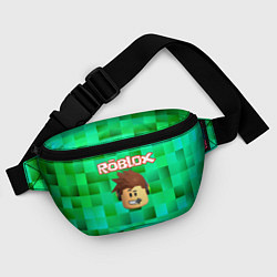 Поясная сумка Roblox head на пиксельном фоне, цвет: 3D-принт — фото 2