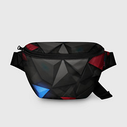 Поясная сумка Black blue red elements, цвет: 3D-принт