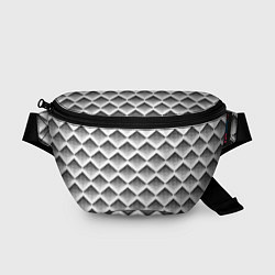 Поясная сумка Ромбы из черных треугольников, цвет: 3D-принт