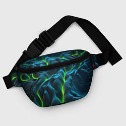 Поясная сумка Зеленая кислотная текстура с плитами, цвет: 3D-принт — фото 2