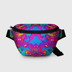 Поясная сумка Красочная зеркальная абстракция - мода - нейросеть, цвет: 3D-принт