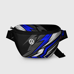 Поясная сумка Volkswagen - Синяя абстракция, цвет: 3D-принт