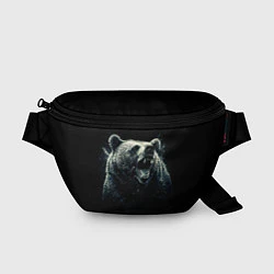 Поясная сумка Медведь разъярённый, цвет: 3D-принт
