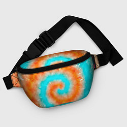 Поясная сумка Тай-дай апельсин, цвет: 3D-принт — фото 2