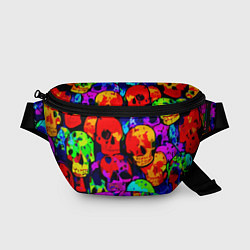 Поясная сумка Паттерн из черепов - поп-арт - мода, цвет: 3D-принт
