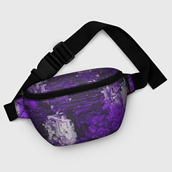 Поясная сумка Киберпанк заражение фиолетовое, цвет: 3D-принт — фото 2
