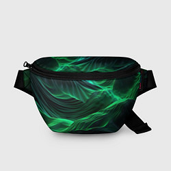 Поясная сумка Зеленая абстракция, цвет: 3D-принт