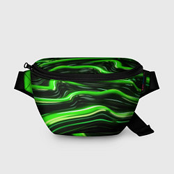 Поясная сумка Зеленые объемные элементы, цвет: 3D-принт