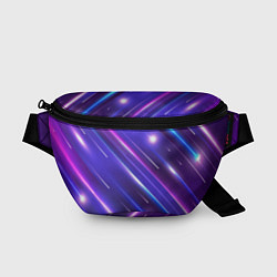 Поясная сумка Неоновый звездопад - полосы, цвет: 3D-принт