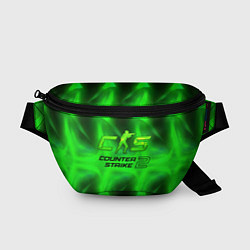 Поясная сумка Counter strike 2 green logo