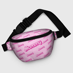 Поясная сумка Мамочка в стиле барби - паттерн розовый, цвет: 3D-принт — фото 2