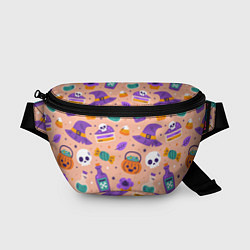 Поясная сумка Halloween skulls pattern, цвет: 3D-принт