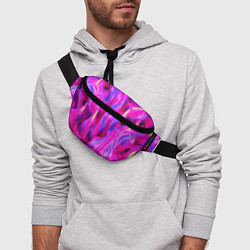 Поясная сумка Pink blue texture, цвет: 3D-принт — фото 2