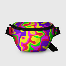 Поясная сумка Абстракция пять цветов, цвет: 3D-принт