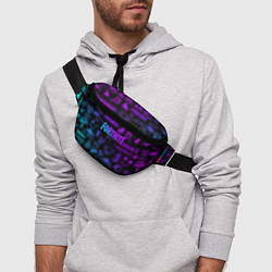 Поясная сумка Неоновые логотипы Fortnite, цвет: 3D-принт — фото 2