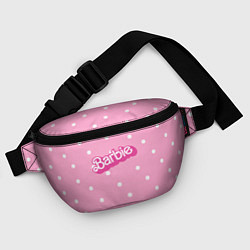 Поясная сумка Барби - белый горошек на розовом, цвет: 3D-принт — фото 2