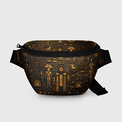 Поясная сумка Арт в стиле египетских письмен, цвет: 3D-принт