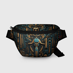 Поясная сумка Орнамент в стиле египетской иероглифики, цвет: 3D-принт