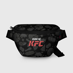 Поясная сумка Боец KFC на фоне бургеров, цвет: 3D-принт