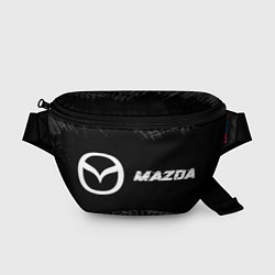 Поясная сумка Mazda speed на темном фоне со следами шин по-гориз, цвет: 3D-принт