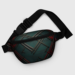 Поясная сумка Диагональный узор в шотландском стиле, цвет: 3D-принт — фото 2