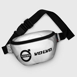 Поясная сумка Volvo speed на светлом фоне со следами шин по-гори, цвет: 3D-принт — фото 2